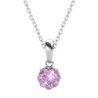 June Birthstone Light Amethyst 925 Sterling Silver Pendant Necklace Embellished with Austrian Crystals