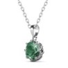 May Birthstone Emerald 925 Sterling Silver Pendant Necklace Embellished with Austrian Crystals