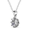 April Birthstone Crystal Clear 925 Sterling Silver Pendant Necklace Embellished with Austrian Crystals