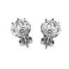 October Birthstone Rose 925 Sterling Silver Earring Embellished with Austrian Crystals