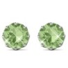 August Birthstone Peridot 925 Sterling Silver Earring Embellished with Austrian Crystals