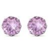 June Birthstone Light Amethyst Sterling Silver Earring Embellished with Austrian Crystals