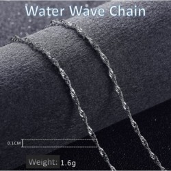 Premium Stainless Steel Silver Water Wave Chain Necklace with extension