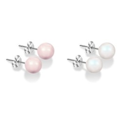 Crystal Pearl Steel Earring...