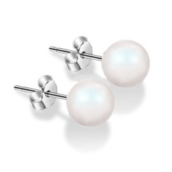 Crystal Pearl Steel Earring Collection Embellished with Austrian Crystals