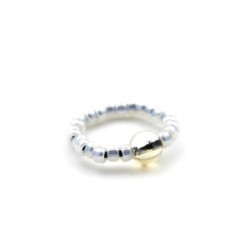 Golden Shadow Crystal Ring Embellished with Premium Grade Austrian Crystal Pearls