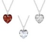 Premium Steel Beautiful Heart Necklace Collection Embellished with Premium Grade Austrian Crystals