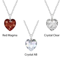 Premium Steel Beautiful Heart Necklace Collection Embellished with Premium Grade Austrian Crystals