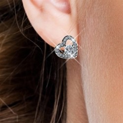 Beloved Heart Earring Embellished with Austrian Crystals