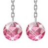 Classic Rose Crystal Dangling Earring Embellished with Austrian Crystals