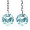 Classic Aquamarine Dangling Earring Embellished with Austrian Crystals