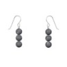 Trilogy Crystal Pearl Hook Earrings Embellished with Austrian Crystals