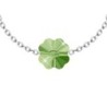 Lucky Four Leaf Clover Crystal Anklet Embellished with Austrian Crystals