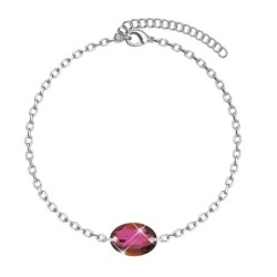 Lovely Oval Pink Crystal...