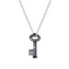 Crystal SIlver Night Key Steel Necklace Embellished with Premium Grade Austrian Crystal