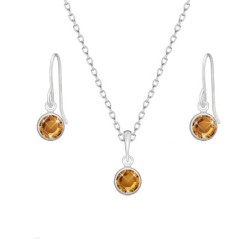 White Gold Plated Topaz Set...