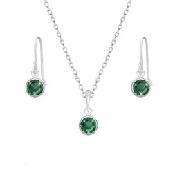 White Gold Plated Emerald...