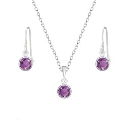 White Gold Plated Amethyst...