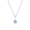 White Gold Plated Light Sapphire Embellished with Austrian Crystals