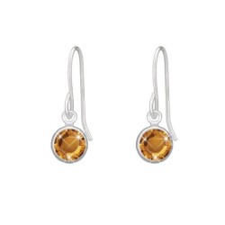 18K White Gold Plated Topaz...