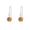 18K White Gold Plated Topaz Earring Embellished with Austrian Crystals