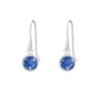 18K White Gold Plated Sapphire Earring Embellished with Austrian Crystals