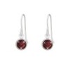 18K White Gold Plated Ruby Earring Embellished with Austrian Crystals