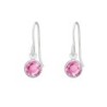 18K White Gold Plated Rose Earring Embellished with Austrian Crystals