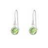 18K White Gold Plated Peridot Earring Embellished with Austrian Crystals