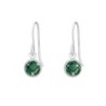 18K White Gold Plated Emerald Earring Embellished with Austrian Crystals