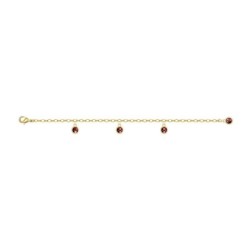 Ruby Crystal Gold Plated Bracelet Embellished with Austrian Crystals