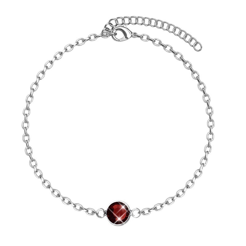 Ruby Red Crystal Bracelet Embellished with Austrian Crystal