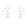 Crystal + Pearlescent Pearl Earrings Embellished with Austrian Crystals