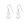 Crystal + Pearlescent Pearl Earrings Embellished with Austrian Crystals