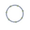 6mm Blue Shade Tri + Iridescent Green Style Crystal Globe Elastic Bracelet Embellished with Austrian Crystals