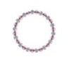 6mm Antique Pink + Paradise Shine Crystal Globe Elastic Bracelet Embellished with Austrian Crystals