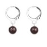 Premium Steel Hoop Natural Garnet Dainty Crystal Earrings