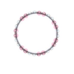 6mm Antique Pink + Crystal...