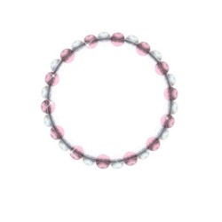 6mm Antique Pink + Crystal...