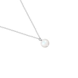 Crystal Pearl 8mm Necklace Embellished with Austrian Crystal