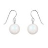 Crystal Pearl 10mm Hook Earrings Embellished with Austrian Crystals