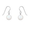 Crystal Pearl 8mm Hook Earrings Embellished with Austrian Crystals