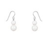 Snowman Crystal Pearl Hook Earrings Embellished with Austrian Crystals