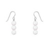 Trilogy Crystal Pearl Hook Earrings Embellished with Austrian Crystals