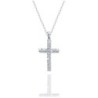 Handmade Elegant Cross Necklace Embellished with Austrian Crystals