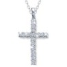 Handmade Elegant Cross Necklace Embellished with Austrian Crystals