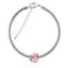 Helix BeCharmed Blush Rose Bead Bracelet Embellished with Premium Grade Austrian Crystal