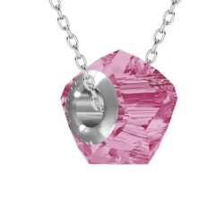 Helix BeCharmed Rose Bead Necklace Embellished with Premium Grade Austrian Crystal