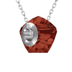 Helix BeCharmed Red Magma Bead Necklace Embellished with Premium Grade Austrian Crystal