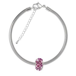 BeCharmed Pave Valentine Bracelet Embellished with Premium Grade Austrian Crystals